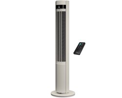Duux Elevate – Stille Torenventilator met Ionisator – 26 Snelheden & Slaapmodus - Greige