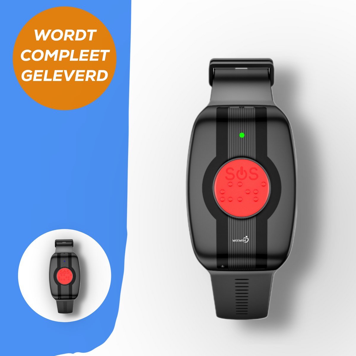 Weewise WS74 - GPS Horloge Senior - Smartwatch voor Ouderen - Persoonlijke alarmen - alarm horloge ouderen - GPS Horloge Alzheimer - Valdetectie