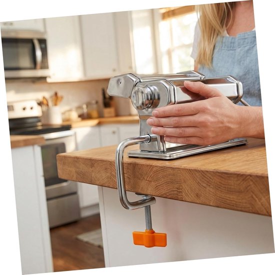 Pastamachine Klem - Noodle Maker Onderdeel - Zelf Pasta Maken - Universele Compatibiliteit - 2 Sets - Oranje van Pastamachine — afbeelding 4