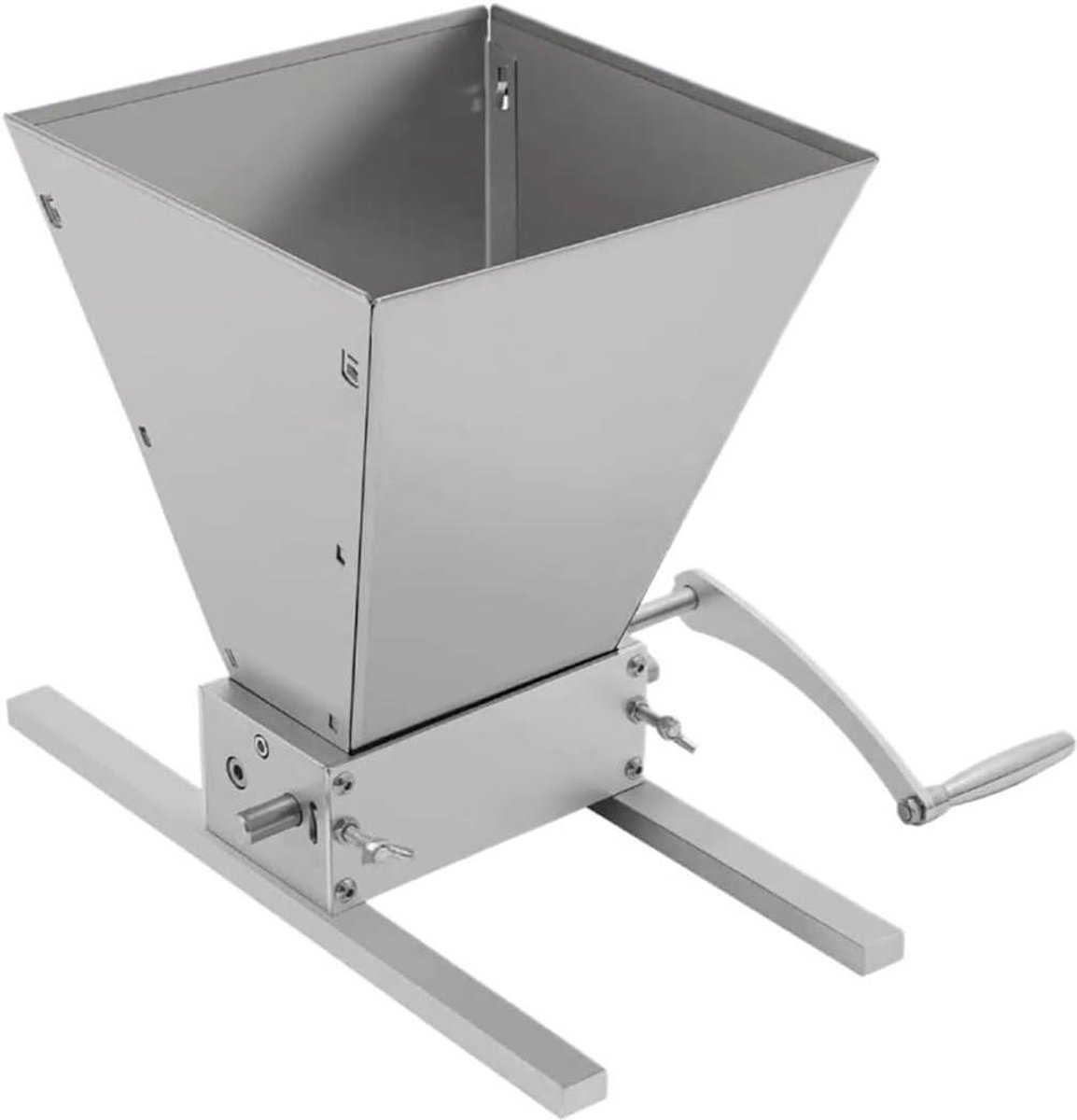 Graanmolen Handmatig - Korrelmolen Keuken - Zelf Meel Maken - Roestvrij Staal Rollen - 4 Liter Trechter - Zilver