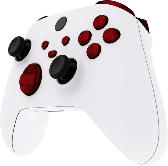 eXtremeRate Buttons Buttons for Xbox Series S X Controller,Replacement Keys Button LB RB LT RT Bumpers Triggers D-pad ABXY Start Back Sync Share for Xbox Series X/S Controller-Chrome Red van eXtremeRate — afbeelding 2