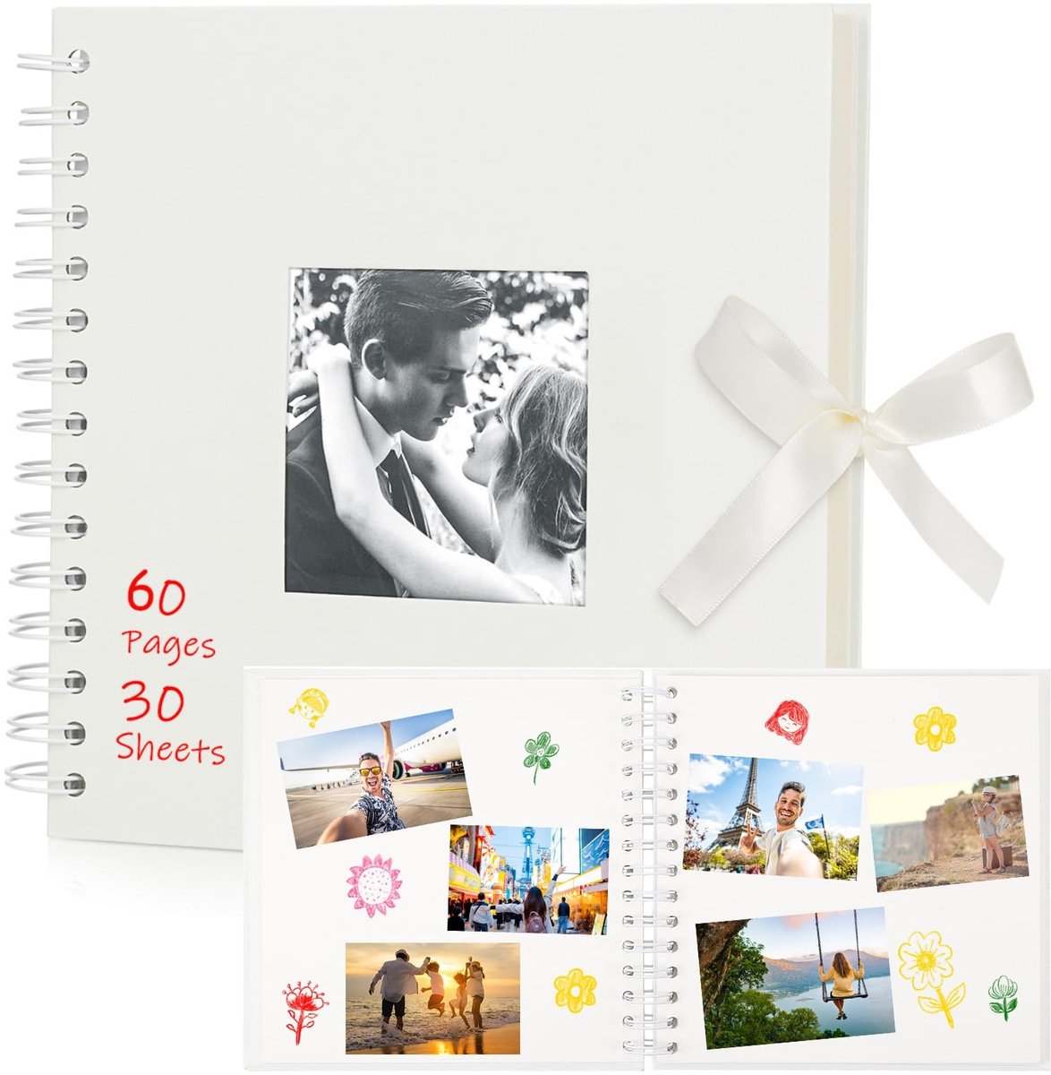 Innovra - Cosensi - Dailygoods - Gepersonaliseerd Fotoalbum voor Scrapbooking met 60 Pagina's