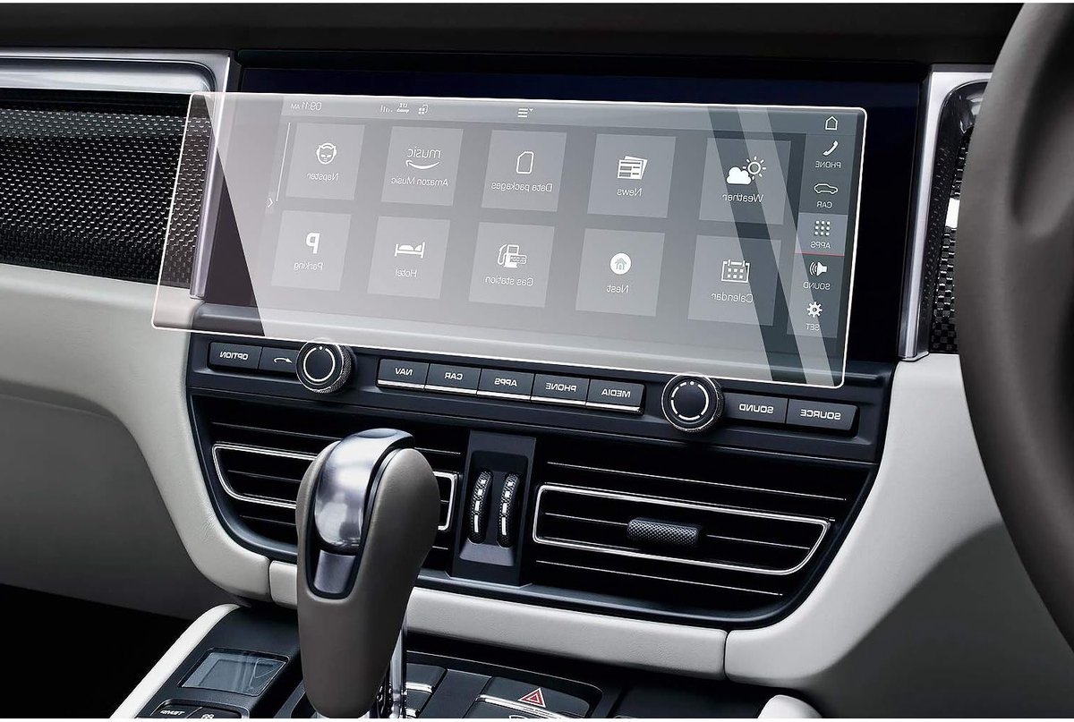 Navigatieglas Beschermfolie voor Porsche Macan 2019 - 9H Krasbestendig, Antivingerafdruk en Transparant voor 10.9 Inch GPS Scherm