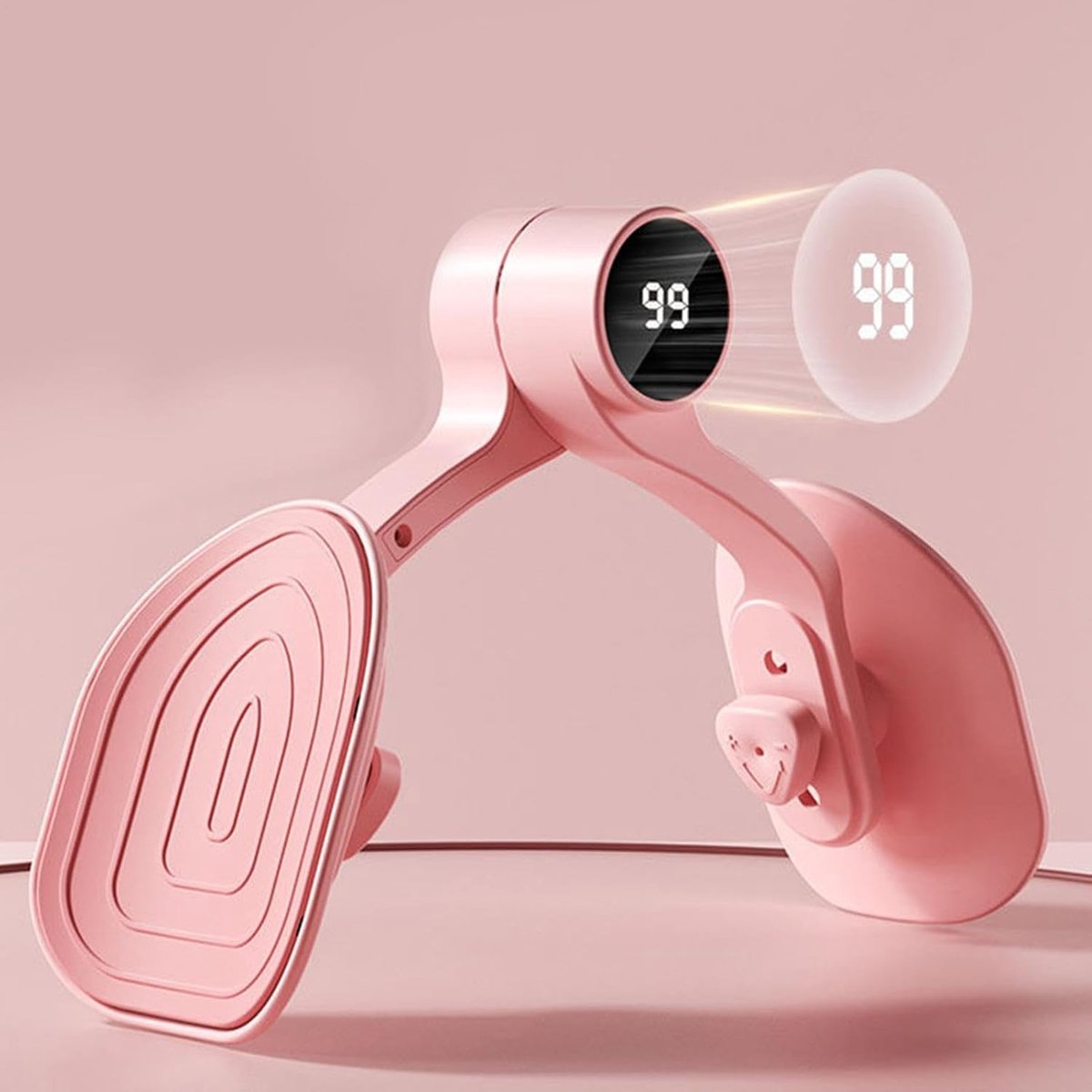 Bekkenbodem Spiertrainer - Dijbeen Trainer - Lichaam Vormgeven - Intelligent Display - 21.5 cm - Roze