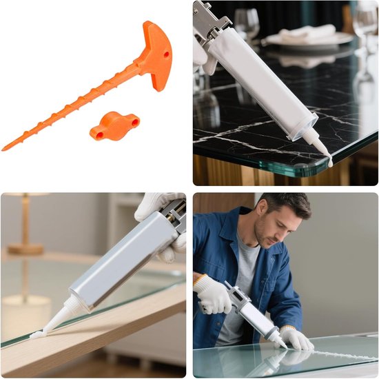 Afdichtingsspuit - Kit applicator - Reparatiewerkzaamheden - Lekvrije veiligheid - 15 x 7 cm - Uniek — afbeelding 2