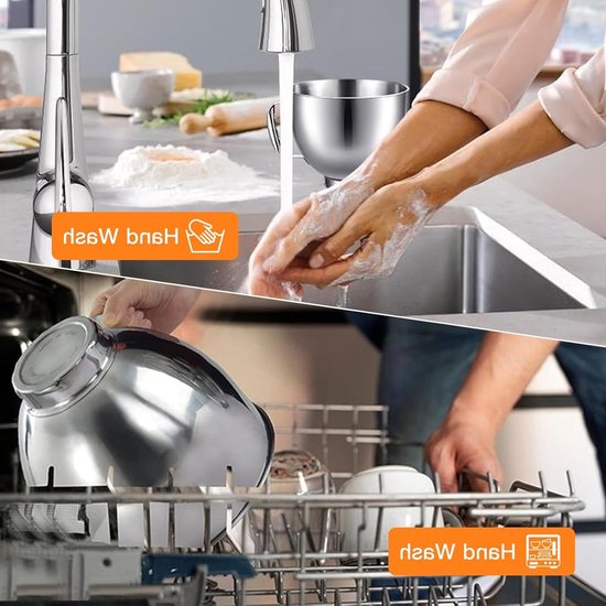 Roestvrijstalen kom voor 4.5-5 Quart keukenmachines, met handvat, geschikt voor Classic en Artisan modellen, ideaal als keukenaccessoire en voor het bereiden van gerechten — afbeelding 5