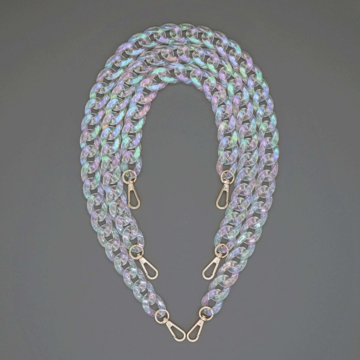 Shiny Acryl Handtas met Brede Schouderband - Vervangingsriem voor Handtas Accessoires, Breedte 2 cm (Set van 3)