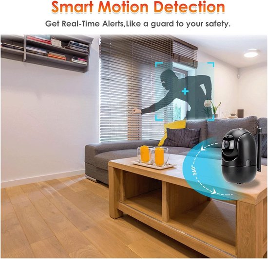 Beveiligingscamera Binnen - Mini Camera - Woning Bewaken - AI Tracking - 1080p HD - Wit — afbeelding 4