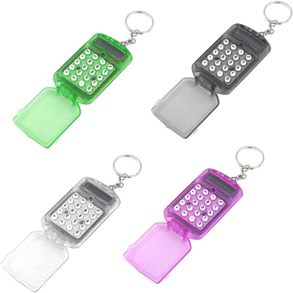 Rekenmachine Sleutelhanger - Mini Rekenmachine - Dagelijkse Berekeningen - Compact Draagbaar - 6.3 cm - Willekeurige Kleuren