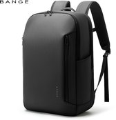 CarryQuest® - BANGE Laptop Rugzak 15.6 inch - Zakelijke Business Backpack - Waterafstotende Rugtas met Laptopvak, Trolleyband, Organizer Vakken & Zijvak - Werktas en Schooltas - Zwart