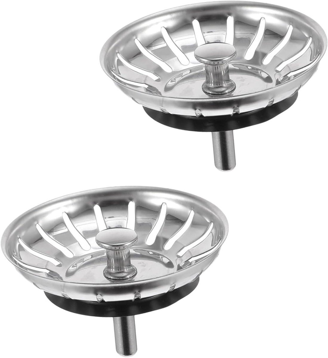 Gootsteenzeef Set - Afvoer Zeef - Keuken Schoon Houden - Roestvrij Staal - 3 Sets - Zilver