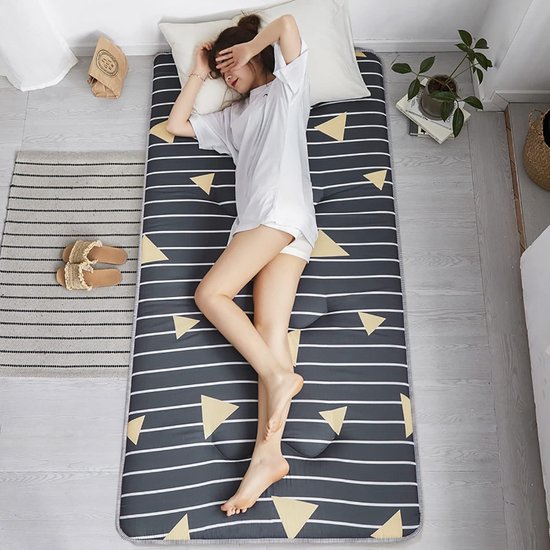 Futon Matras - Vloermat - Logeren en Reizen - Opvouwbaar en Draagbaar - 4 cm Dik - Grijs — afbeelding 5