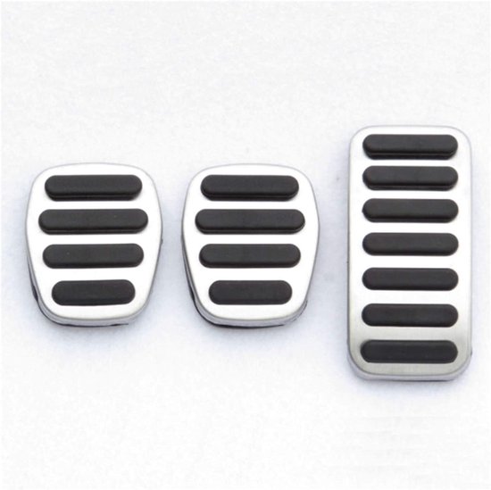 Antislip Pedaalhoezen - Auto Pedaal Covers - Veiliger Rijden - Aluminiumlegering - Universeel - Zilver — afbeelding 2