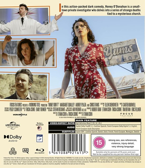 Honey Don't Blu-ray - Film Movie - Film Kijken - Dark Comedy - 1 Disc - Niet gespecificeerd — afbeelding 2