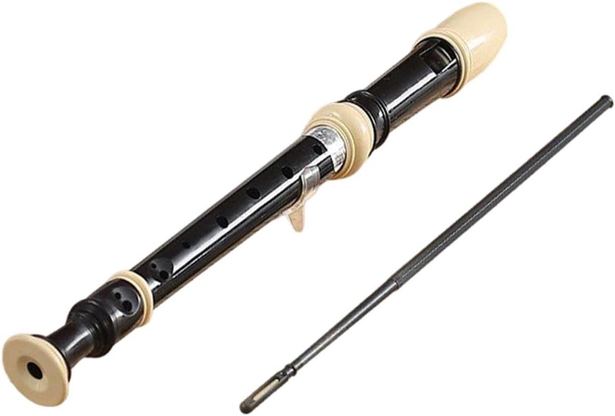 Sopraanblokfluit - Muziekfluit Beginners - Muziek Maken - Duitse Vingerzetting - 32.5 cm - Zwart