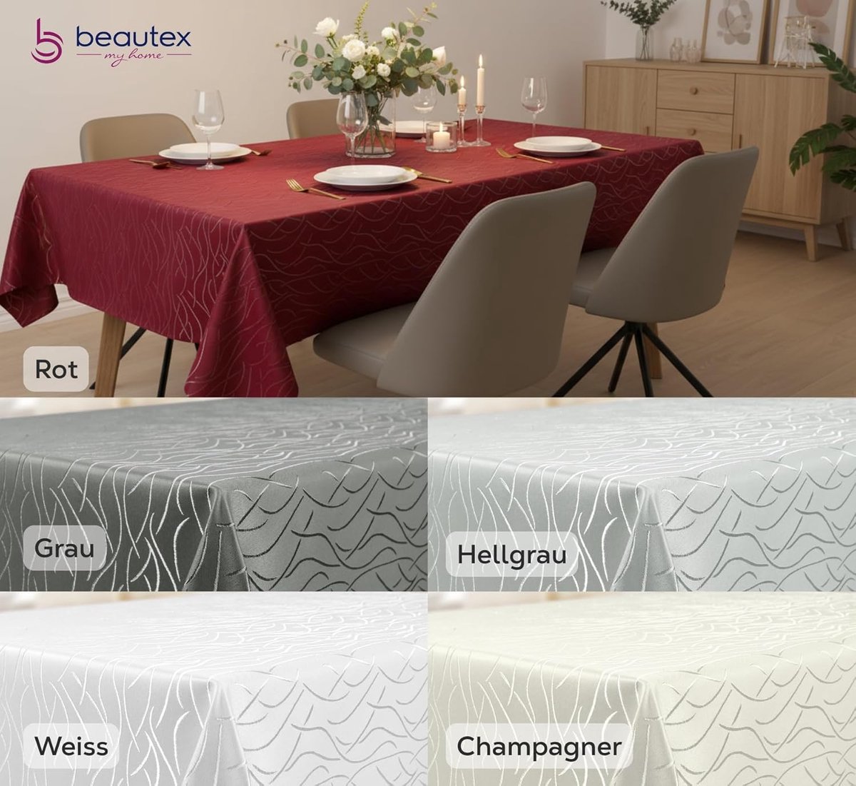 Tafelkleed - Tafellinnen - Eettafel Dekken - Gastronomie Kwaliteit - Rond 160 cm - Lichtgrijs
