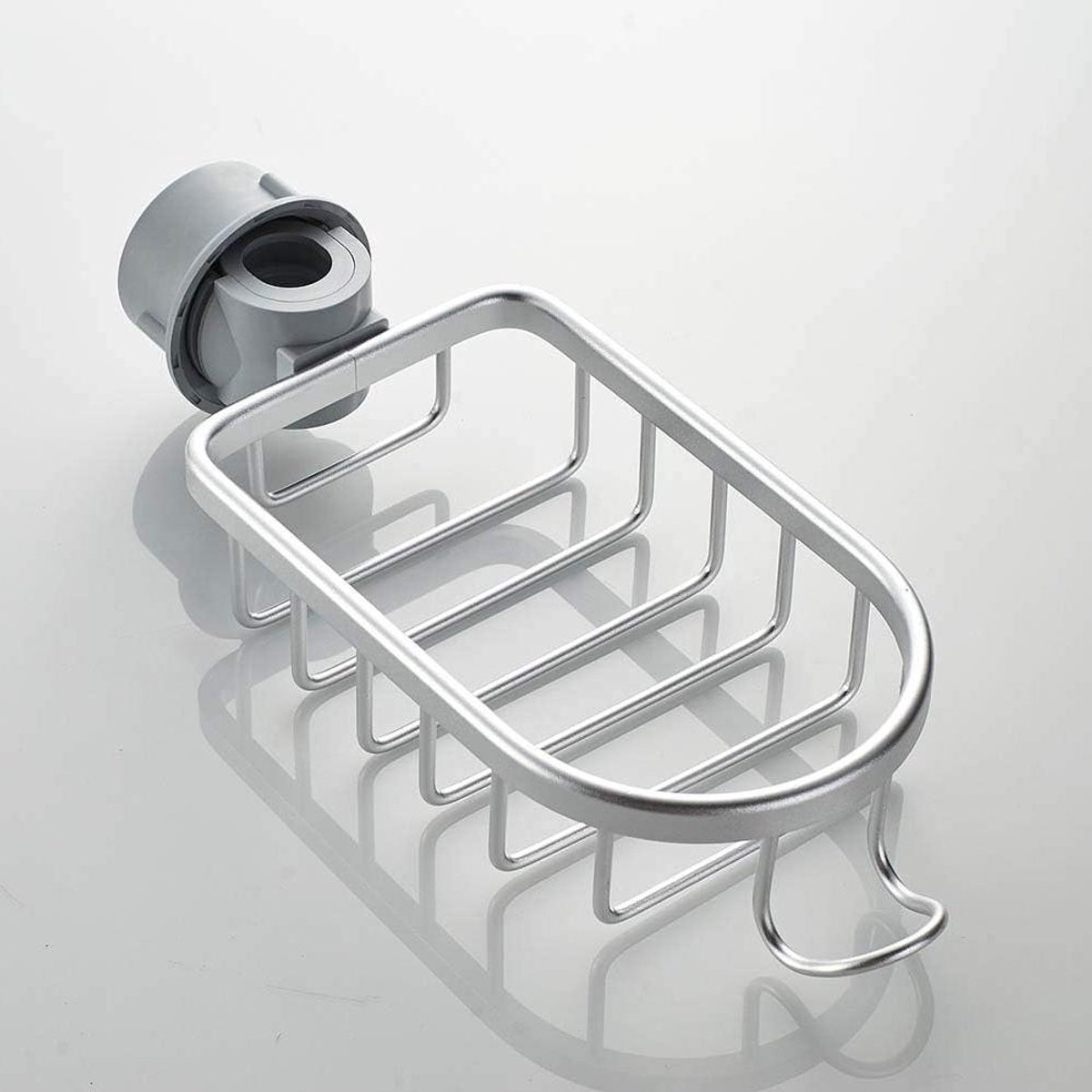Kraan Organizer - Aanrecht Houder - Keuken Opbergen - Open Holle Bodem - 27x12x7 cm - Zilver