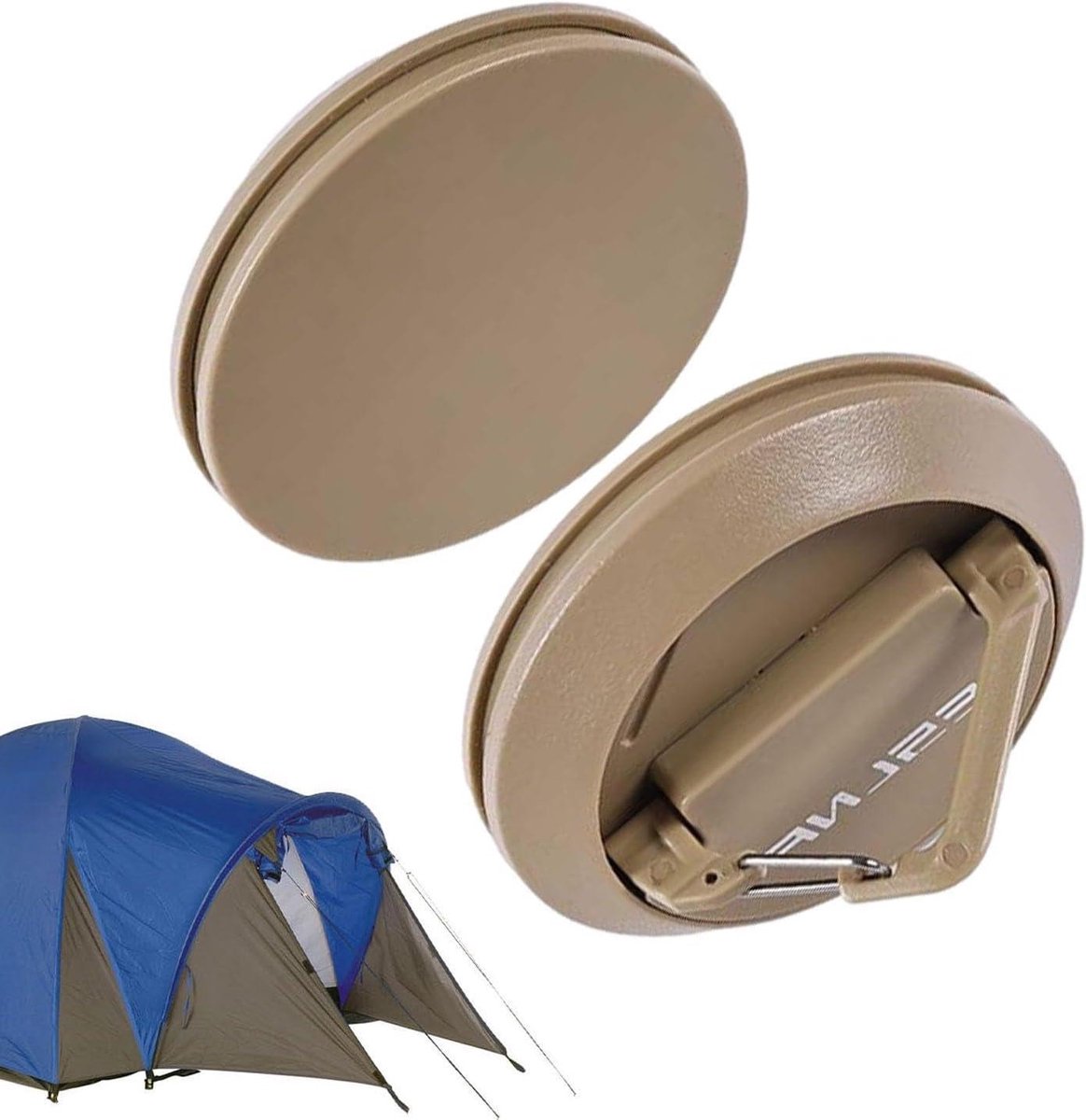 Magneethaken - Camping clips - Veilig hangen - Eenvoudige installatie - 7 x 7 x 3.1 cm - Bruin
