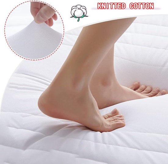 Vloermatras - Japanse slaapmat - Comfortabel slapen - Opvouwbaar ontwerp - 200x220cm - Wit — afbeelding 5