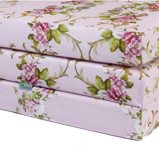 Inklapbaar Reismatras - Gastenmatras XL - Comfortabel Slapen - Inclusief Draagtas - 195 x 120 cm - Rozenbloemen — afbeelding 2