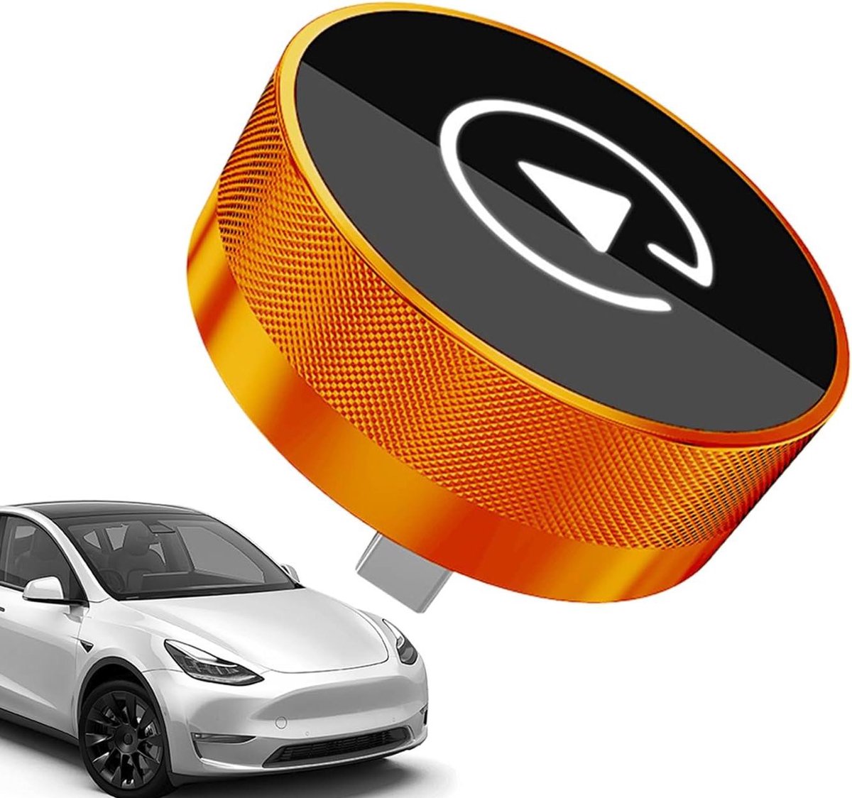 Draadloze Auto Adapter - Zender Ontvanger Box - Verkeerscommunicatie - Snelle Responstechnologie - 8 x 8 x 3 cm - Oranje