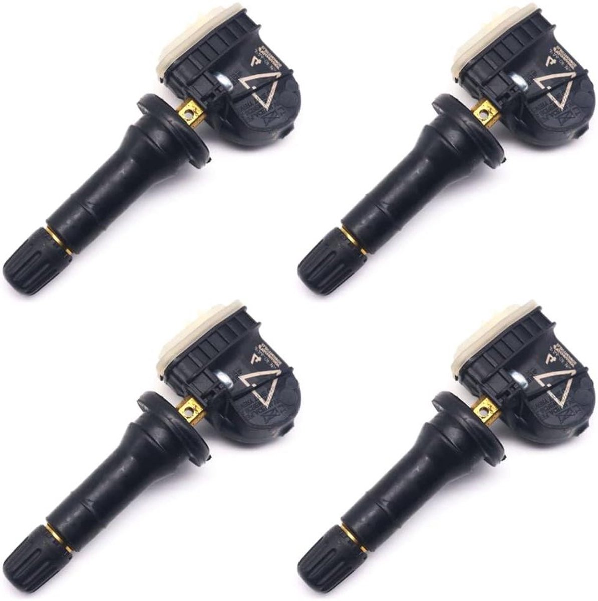 Bandenspanningssensoren - TPMS Sensoren - Veilig Rijden - Realtime Monitoring - 4 Stuks - Zwart