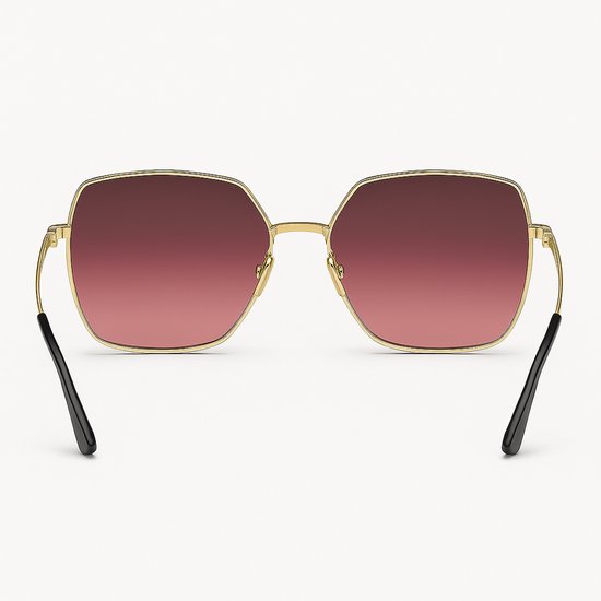 Kingseven Bamboo - handgemaakte hoog kwaliteit houten pootjes - Cat Eye vorm - origineel kingseven houtendoosje - Bruin/Goud montuur van Merkloos — afbeelding 3