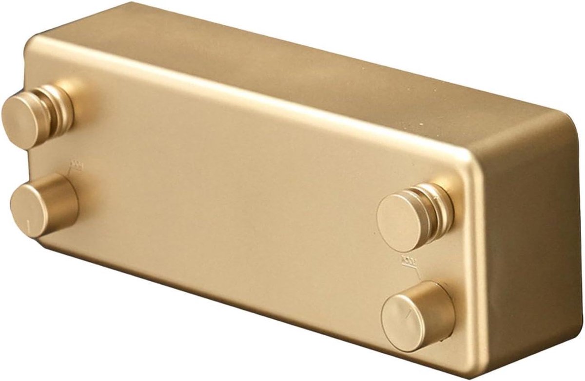 Telescopische Waslijn - Wandmontage Hanger - Kleding Drogen - Dubbele Lijn - 24 cm - Goud