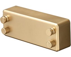 Telescopische Waslijn - Wandmontage Hanger - Kleding Drogen - Dubbele Lijn - 24 cm - Goud
