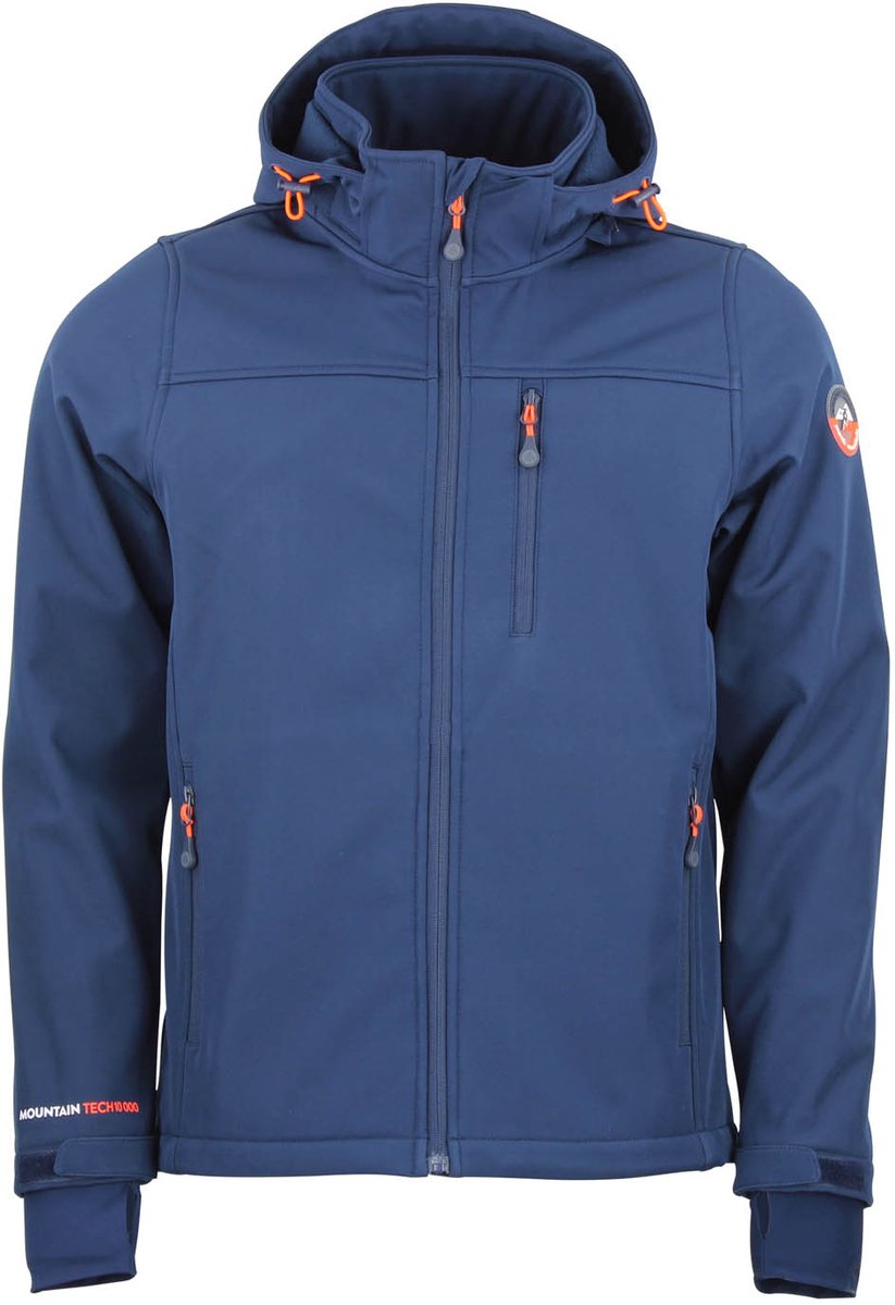 Softshell jas met capuchon Peak Mountain Claude Blauw