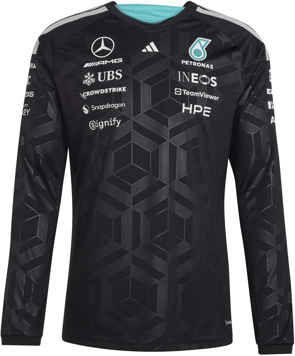 Mercedes AMG langarm shirt Petronas Formula One Team Driver Zwart