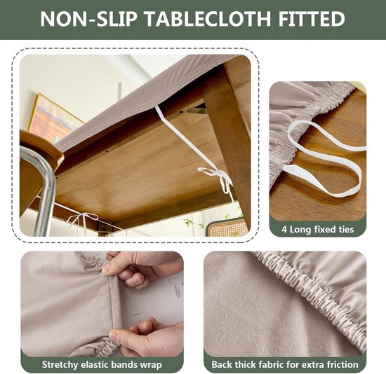 Waterdicht en Antislip Tafelkleed met Elastische Banden voor Buiten en Caravan — afbeelding 5