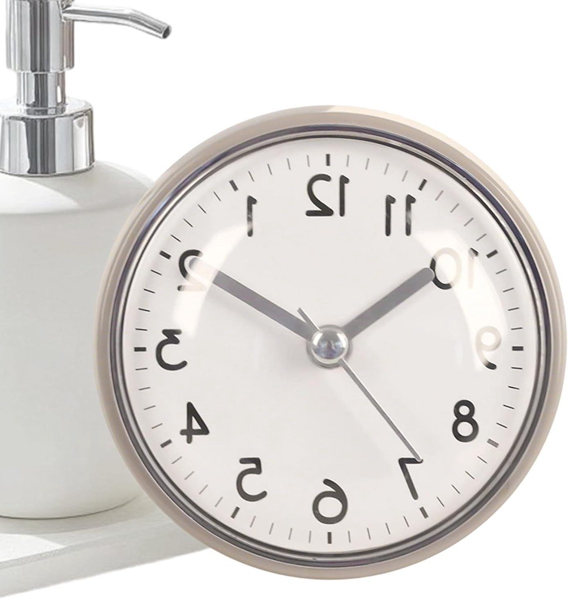 Badkamer Wandtimer - Waterdichte Klok - Douche Tijd - Sterke Zuignap - 3 Inch Display - Grijs