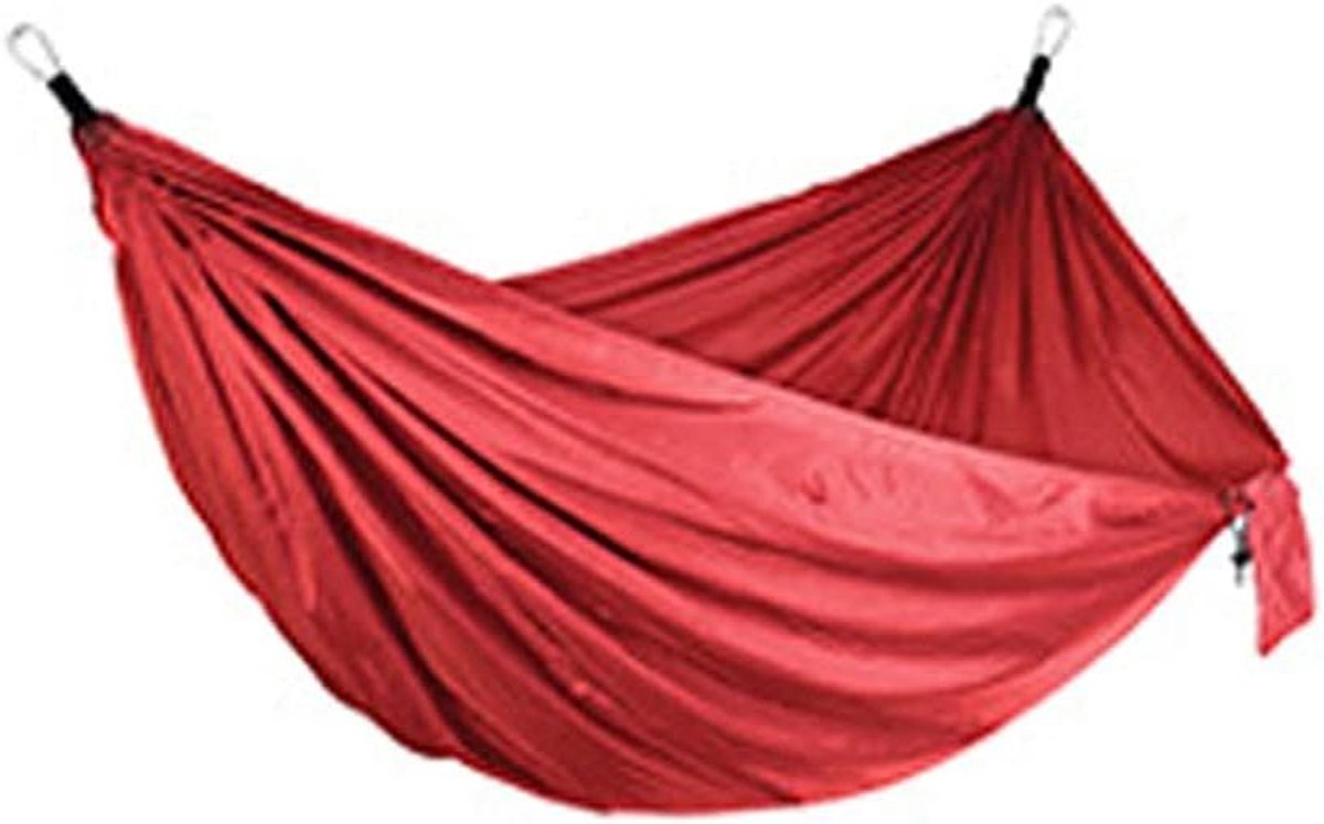Outdoor Hangmat - Reishangmat Lichtgewicht - Kamperen en Reizen - Boomvriendelijke Riemen - 270 x 140 cm - Rood