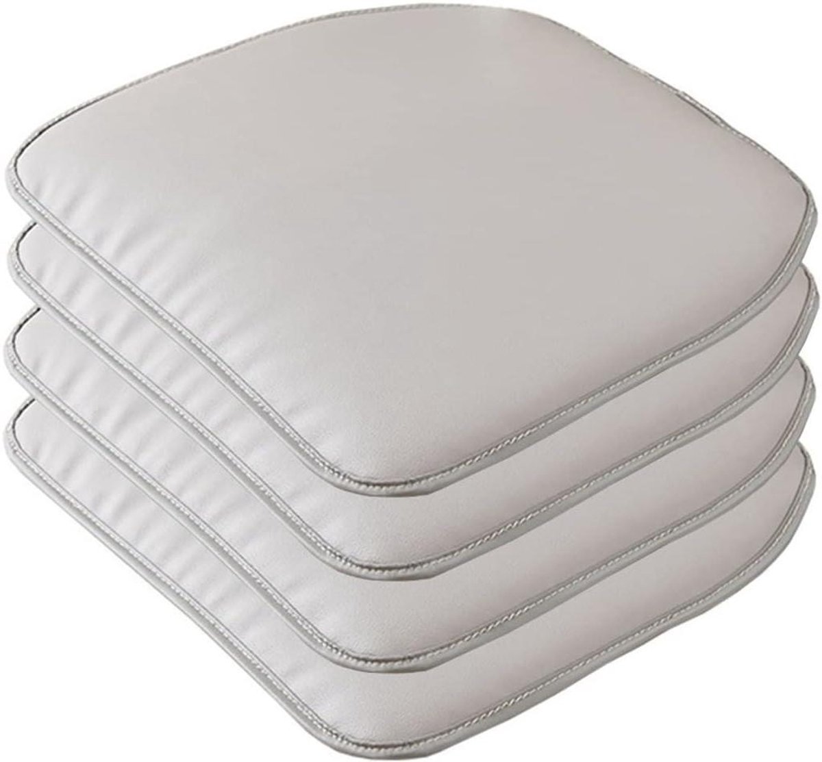 Stoelkussens Set - Zitkussens Leer - Comfortabel Zitten - Antislip Onderkant - Set van 4 -