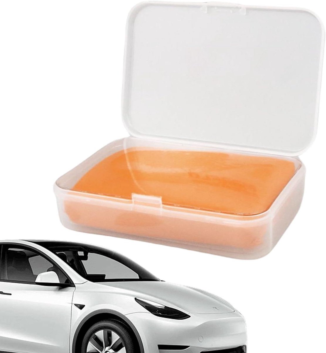 Autowasmodder - Reinigende kleistaaf - Auto reinigen - Krasvrije bescherming - 10x7x3cm - Oranje Violet