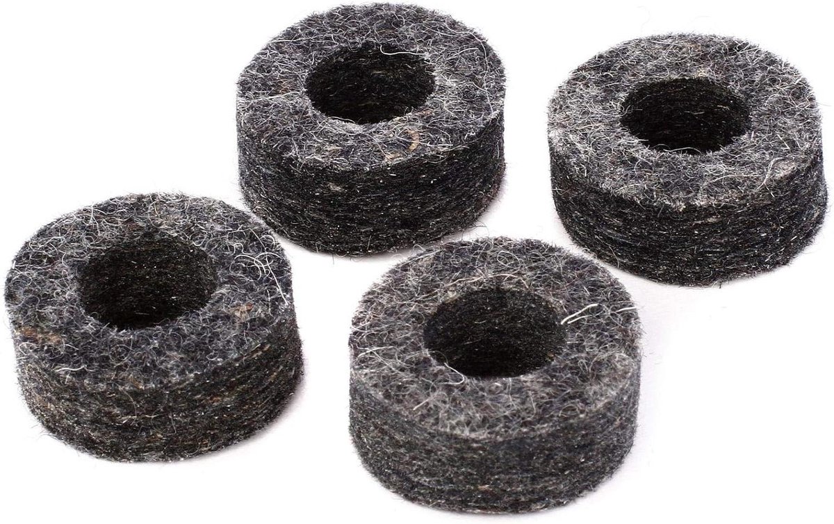 HiHat Clutch - Statiefaccessoires - Drummen - Beschermend Vilt - 4 Stuks - Wit