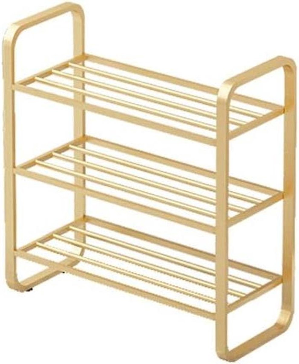 Schoenenrek Kast - Schoenenopberger - Schoenen Opbergen - Meerlaags Ontwerp - Tot 15 Paar - Goud