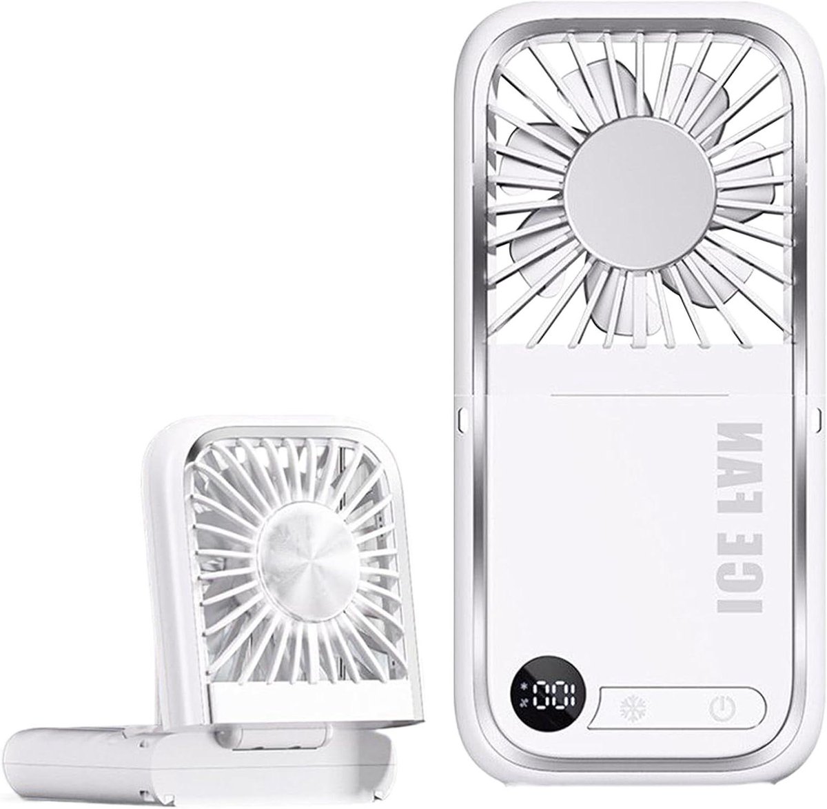 Zakventilator - Draagbare ventilator - Persoonlijke verkoeling - Halfgeleidertechnologie - 11 uur batterij - Wit