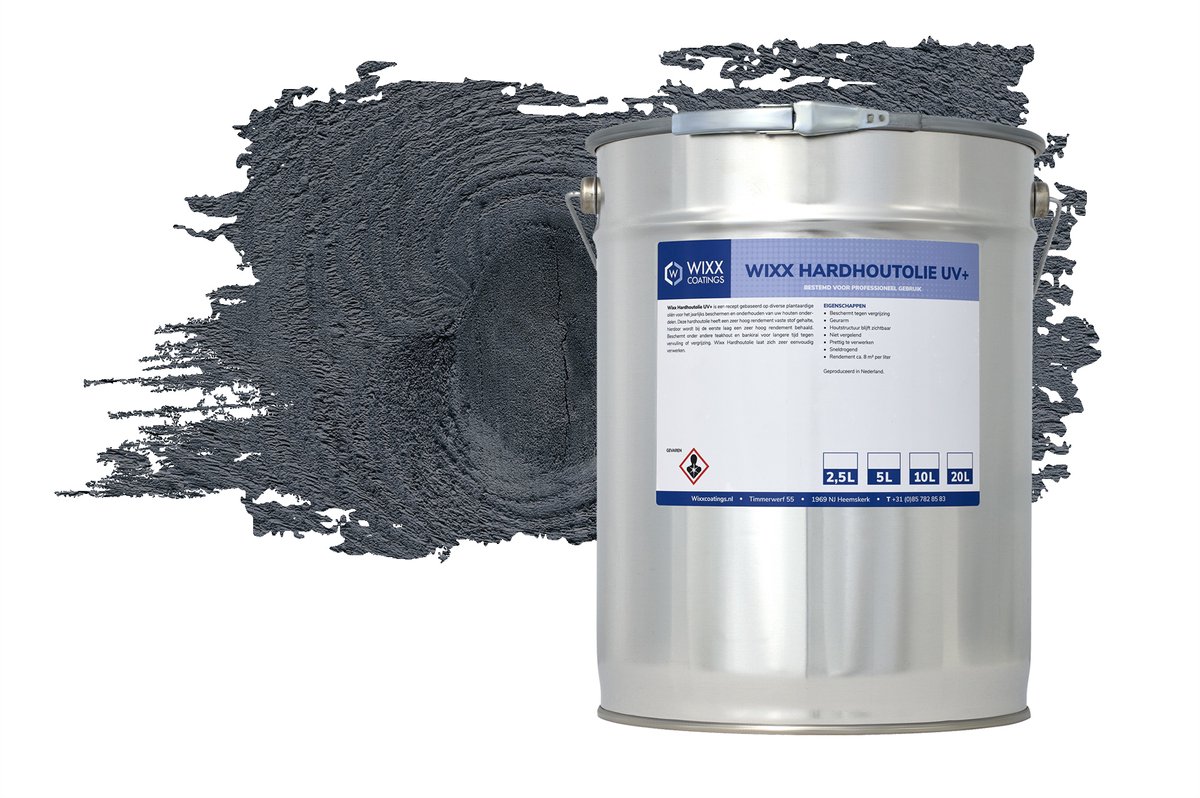 Wixx Hardhoutolie UV+ - 2.5L - Zwart