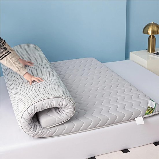 Vloermatras Opvouwbaar - Gastematras Kamperen - Comfortabel Slapen - 4-Laags Ademend - 70 x 170 cm - Grijs — afbeelding 2