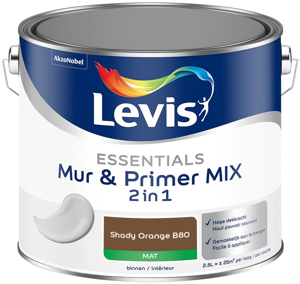 Levis - Essentials Mur & Primer Mix - Shady Orange B80 - Mengverf - 2,5 L