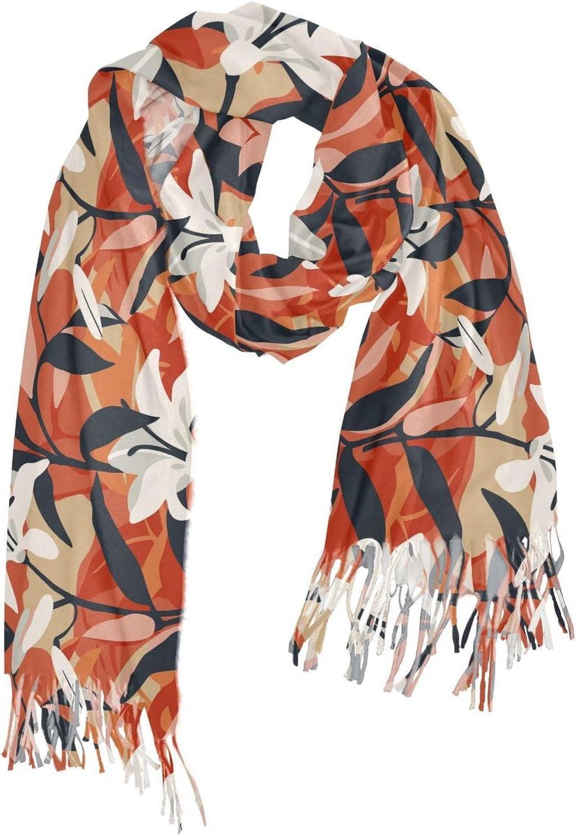 Zachte Sjaal - Dames Sjaal - Warmte en Stijl - Kasjmier Gevoel - 220 x 78 cm - Donker Rood Zwart