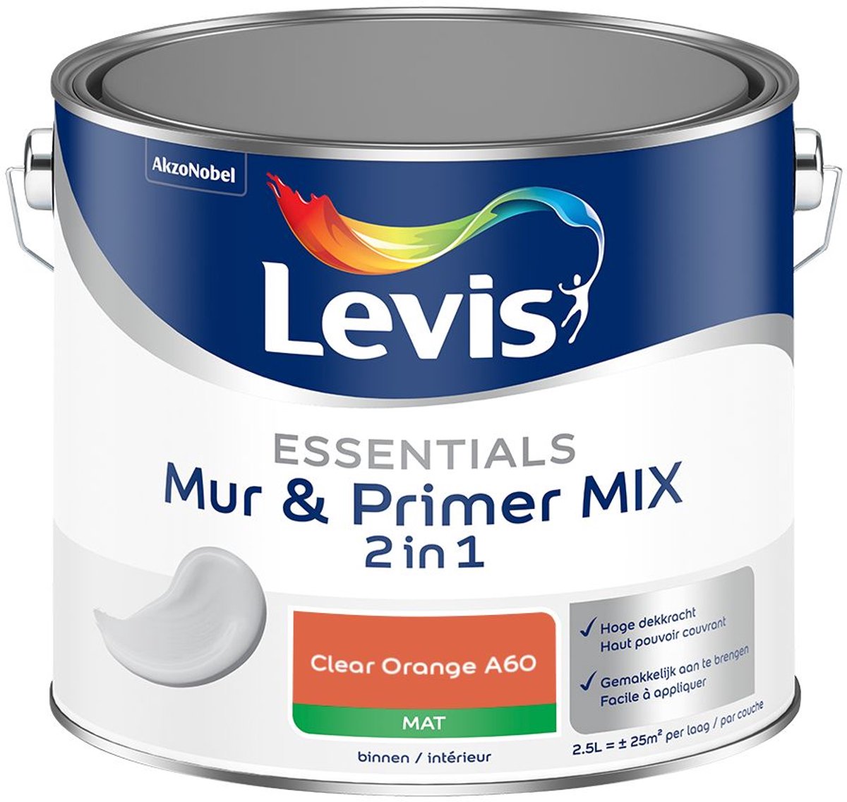 Levis - Essentials Mur & Primer Mix - Clear Orange A60 - Mengverf - 2,5 L