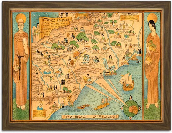 Historische Kaart - Gedetailleerde Artwork - Wanddecoratie - ... - cover