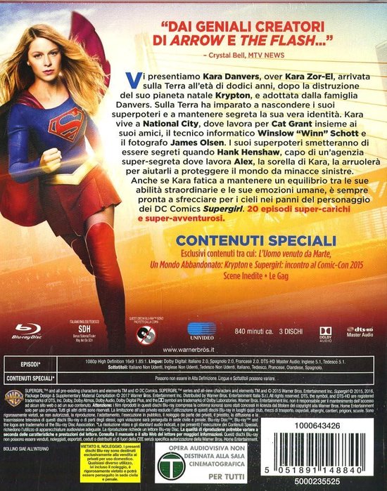 Supergirl Seizoen 1 - Supergirl Blu-ray - Serie Kijken - Originele Uitgave - 3 discs - Niet gespecificeerd — afbeelding 2