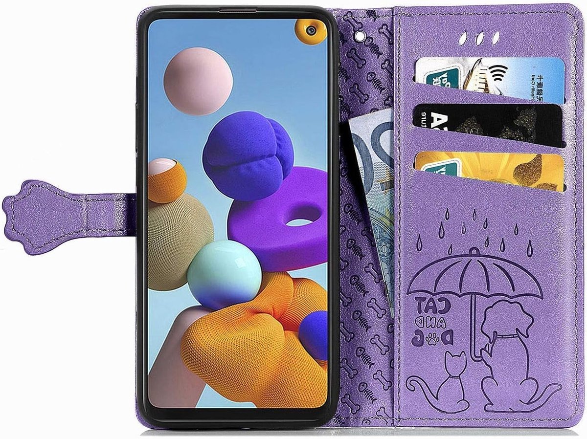 Stijlvolle PU leren wallet case voor Samsung Galaxy S25 FE met kaartslots, magnetische sluiting en kickstand functie