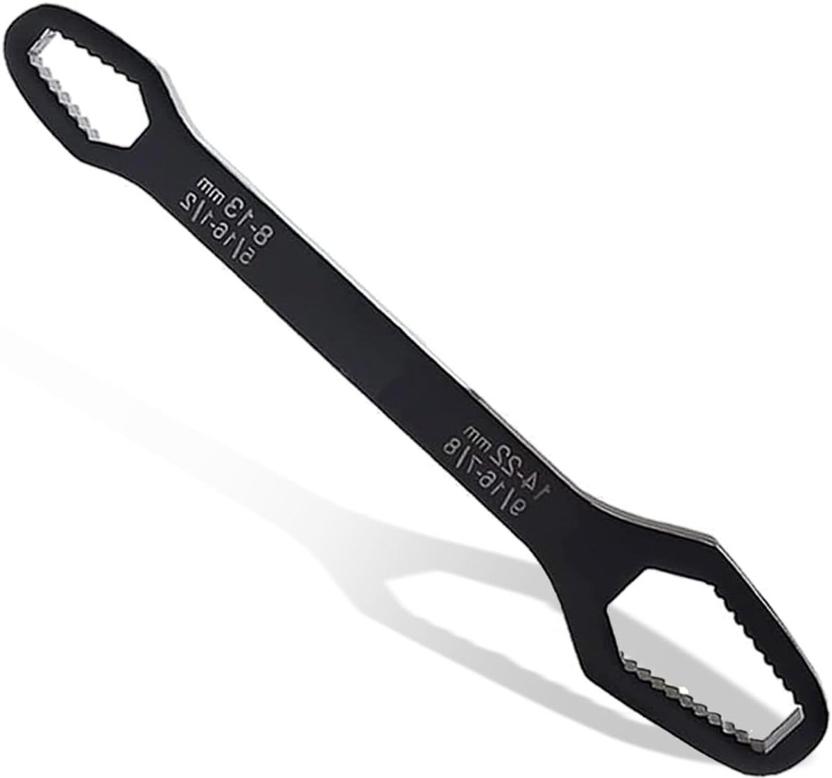 Multifunctionele Moersleutel 8-22mm, 22.5cm Dubbelzijdige Zelfinstelbare Sleutel voor Thuisreparatie, Grijpen en Aandraaien van Diverse Bevestigingen
