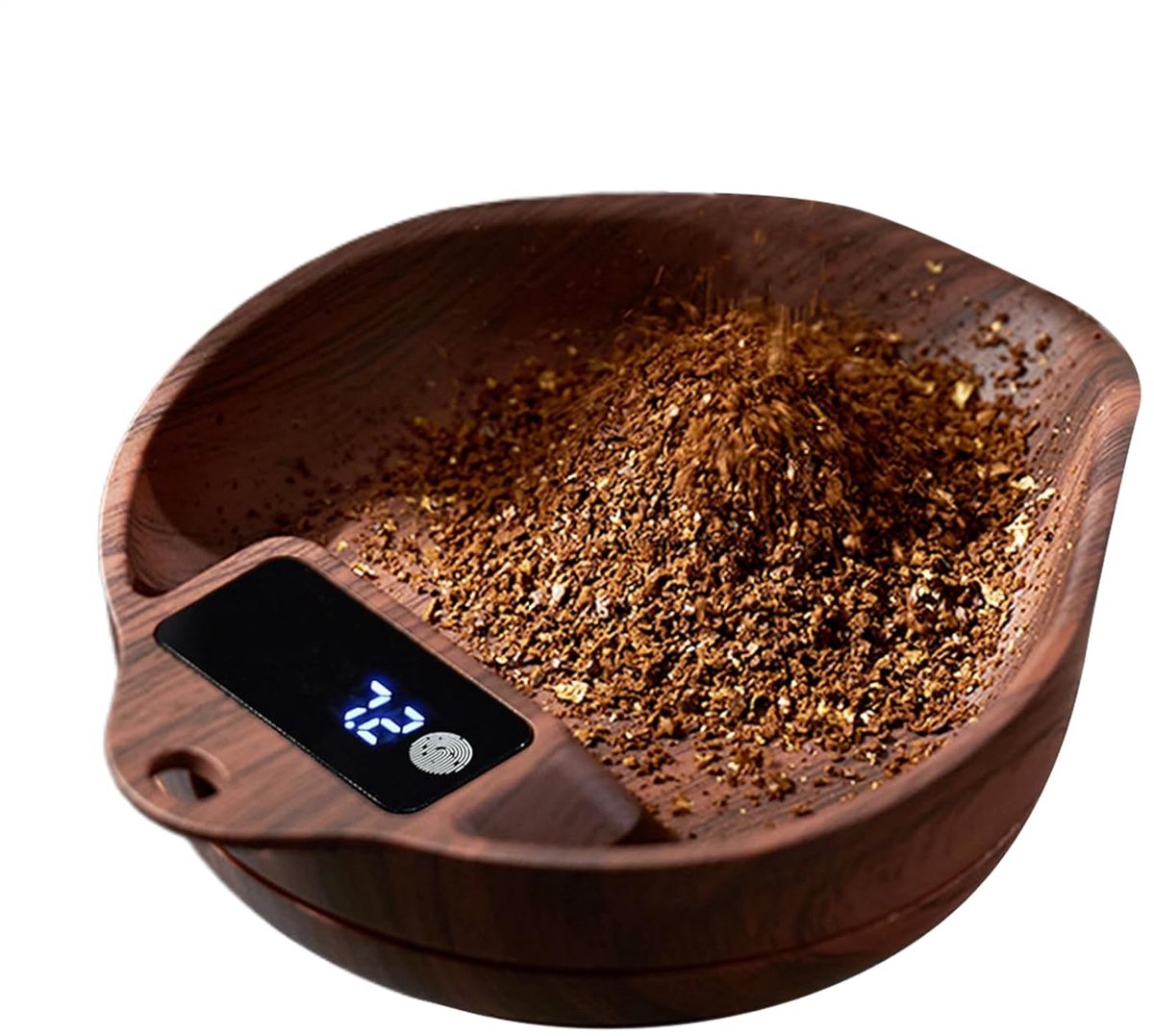 Digitale koffieweegschaal – Voedselweegschaal met 0,1 g precisie - oplaadbaar keukenmeetinstrument - 1 kg capaciteit - Uiterst nauwkeurige weegschaal voor thee, koffie, kruiden, dressings, smaakmakers, bloem, bakken en koken