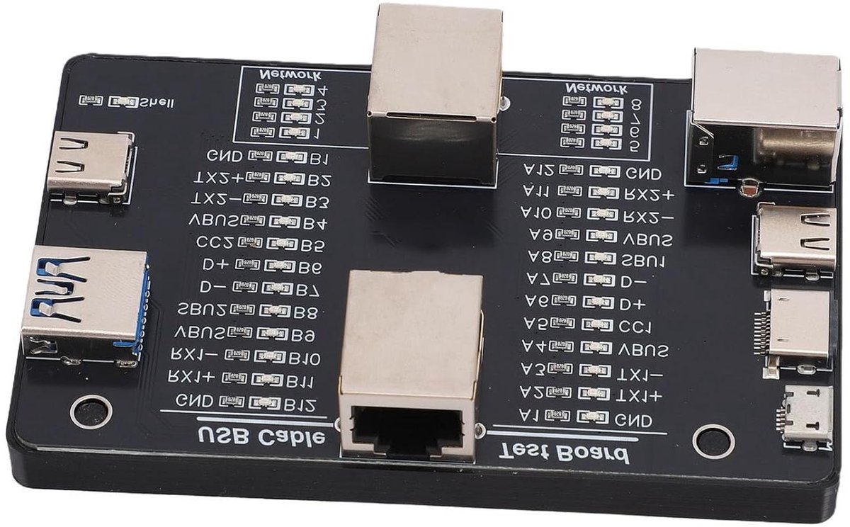 USB Tester Bord - Datakabel Detector - Kabels Testen - 32 LED Indicatoren - USB 3.0 - Groen